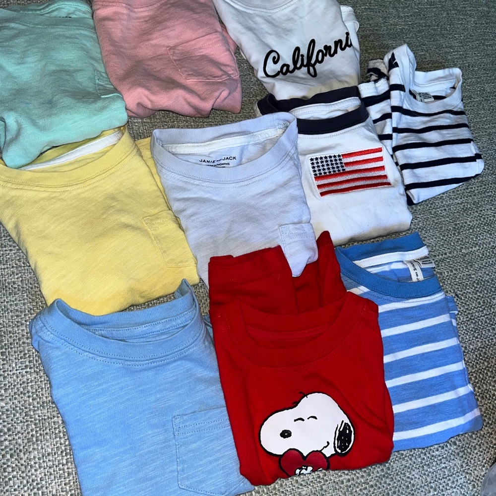 Janie and Jack boys toddler ten t-shirt lot 18 - 24 months 18m 24m